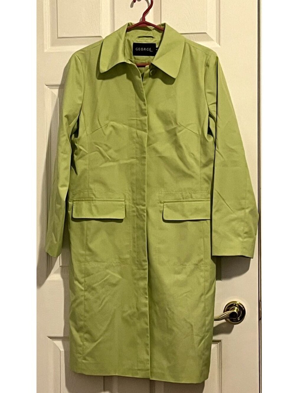 Light/Lime green trench/raglan coat